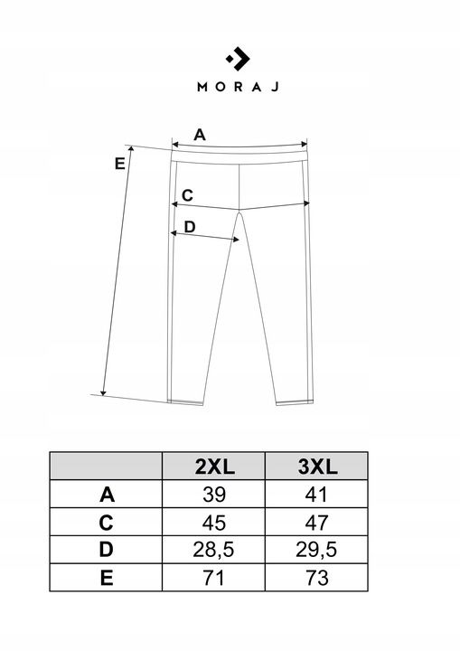 Legginsy Plus Size Damskie 3/4 Getry Miękkie Elastyczne Lampasy Moraj