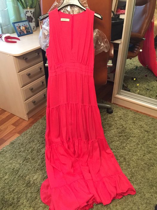 Коктейльное выпускное платье нарядное в пол Rene Lezard оригинал 36