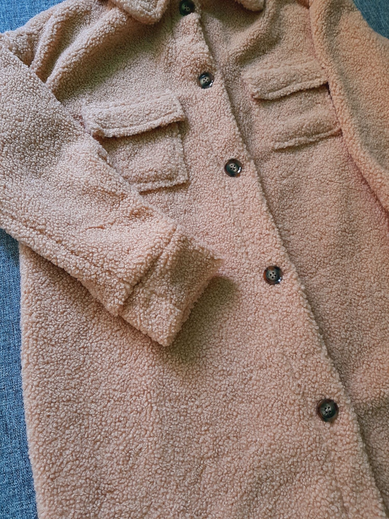 Płaszcz Teddy camel r.S NOWY