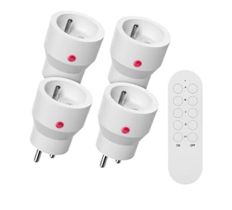 Zestaw 4 gniazdek sterowanych pilotem SURNICE