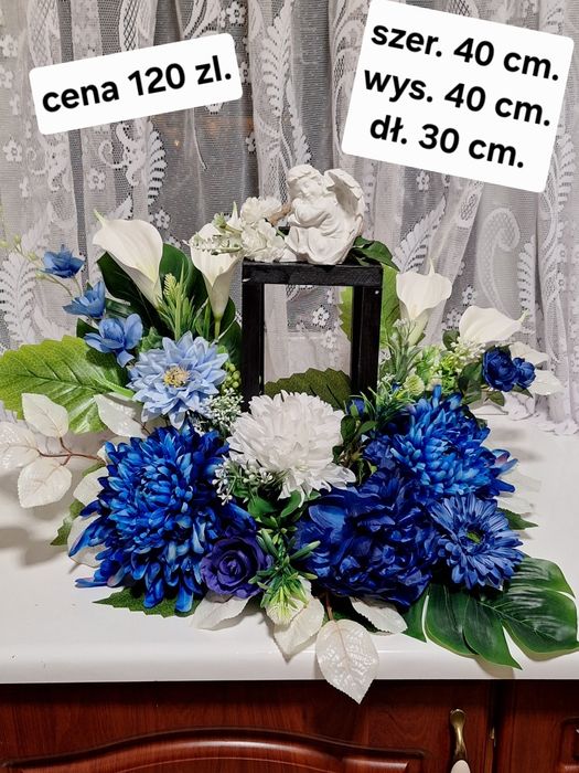 Stroik/ wiązanka,  lampion drewniany