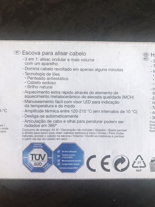 Placa eletrica para cabelo: 3 em 1