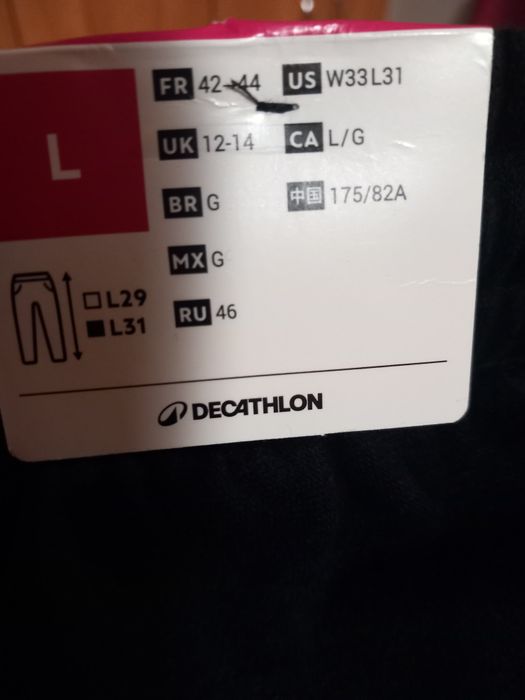 Nowe dresy damskie L czarne Slim Decathlon