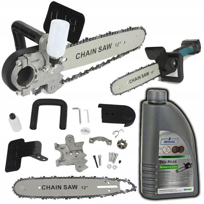 Adapter do szlifierki kątowej z piłą łańcuchową