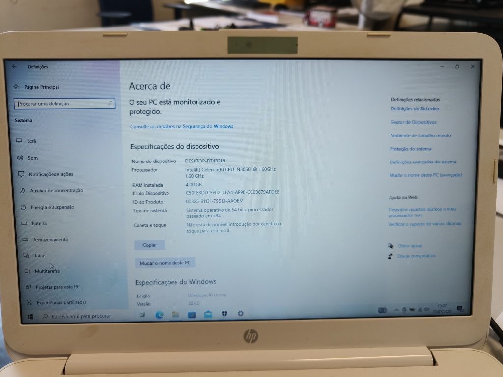 Portátil HP TPN-Q183