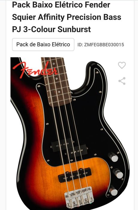 Baixo elétrico squier fender