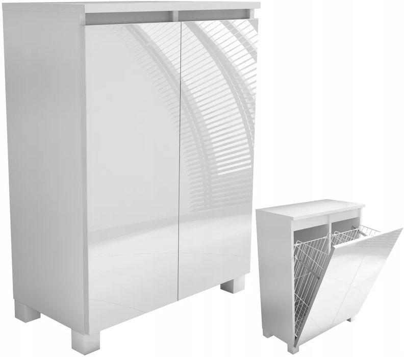 Szafka łazienkowa kosz na pranie 60 cm