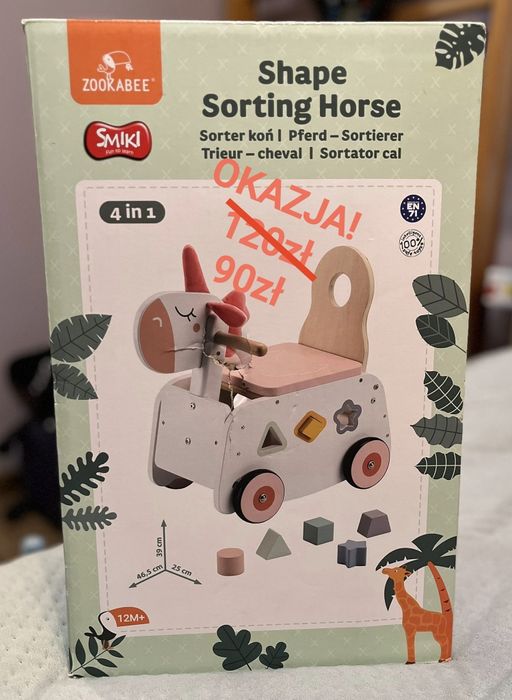 HIT! Duży jeździk koń + sorter