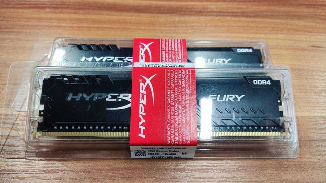 HyperX 32 GB DDR4 3600 MHz Fury Black (HX436C18FB3/32) (64Гб комплект)