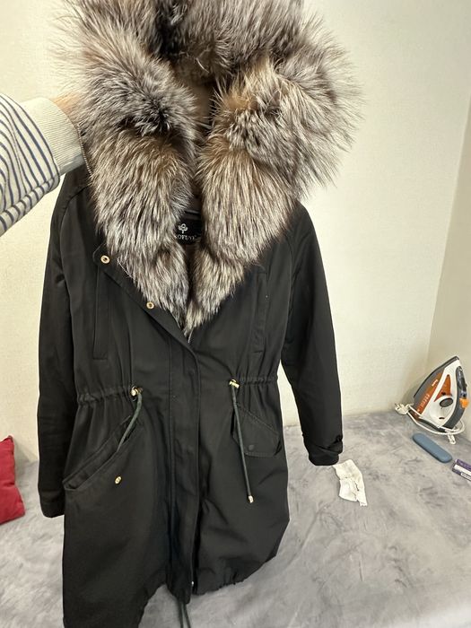 Парка с натуральной чернобуркой