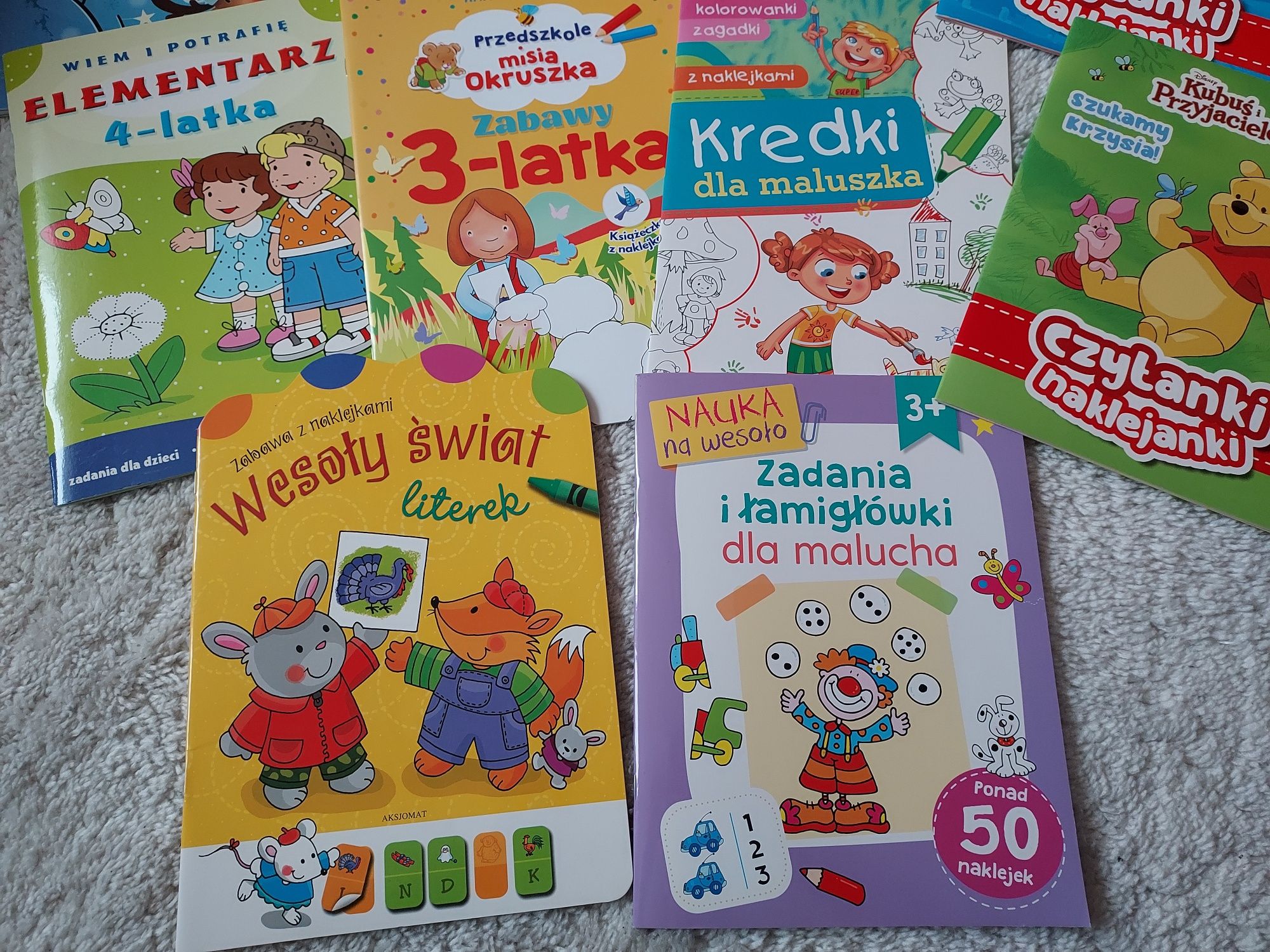 NOWE 10 szt książeczki elementarz zadania kolorowanki KiciaKocia