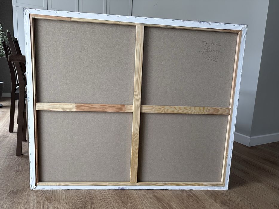 Obraz „Spotkanie” oryginalny akryl kolorowy nowoczesny duży 120x100