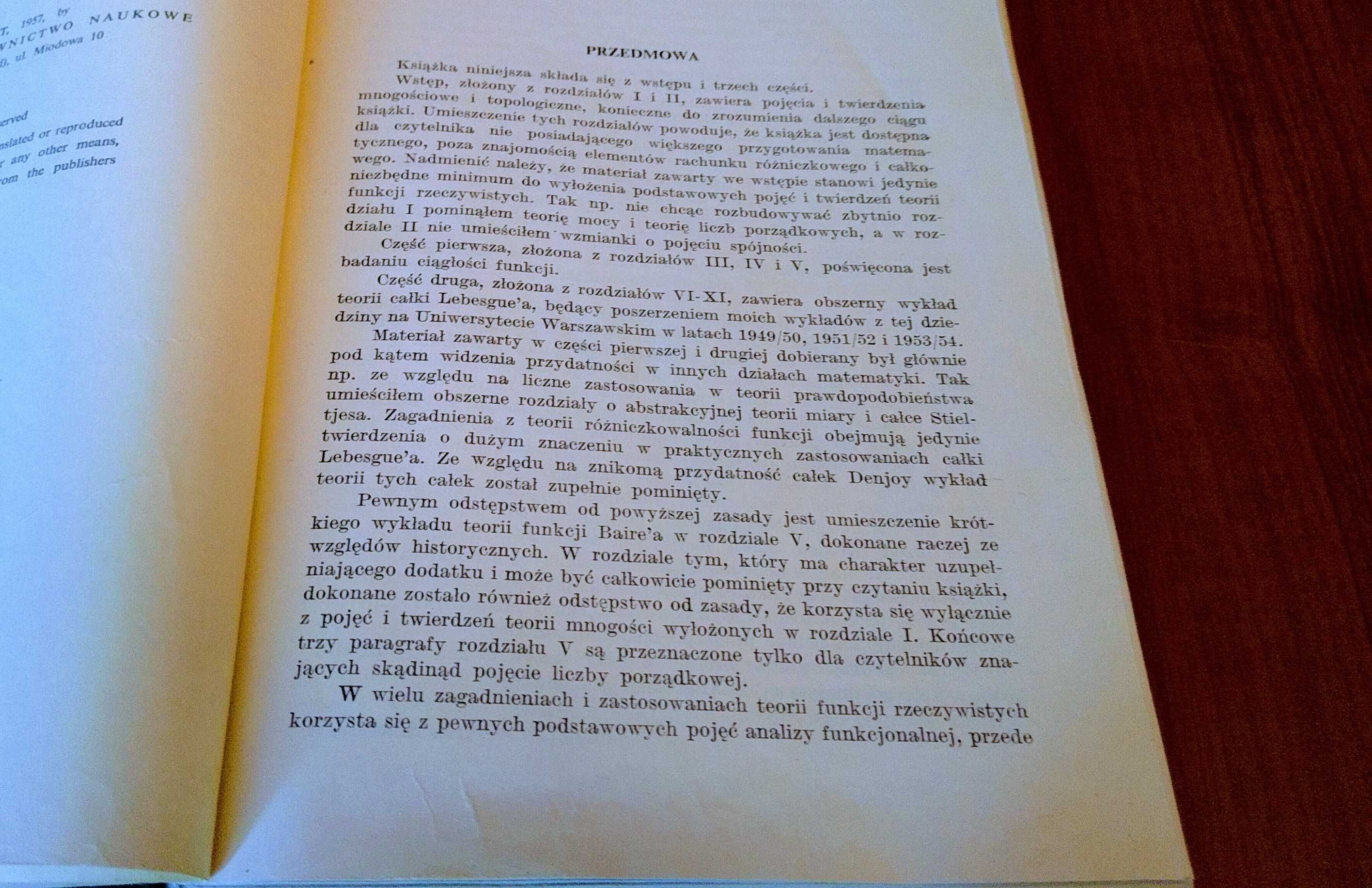 Funkcje rzeczywiste Tom 1, 2  Monografie Matematyczne 35 37 Sikorski