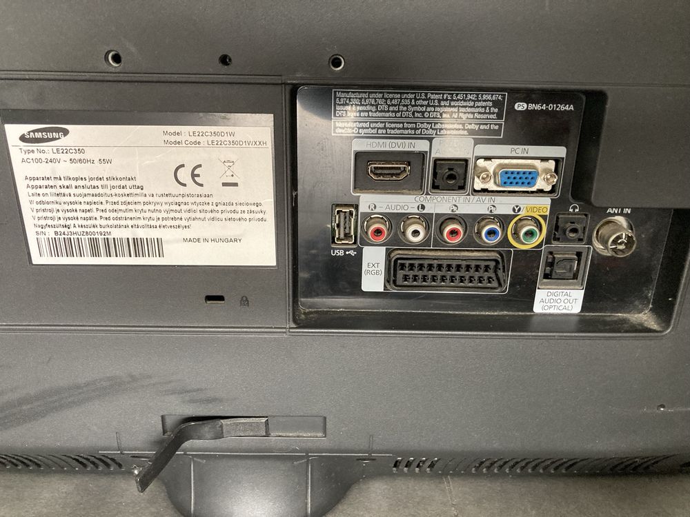 TV Samsung 22” LE22C350D1W + dekoder DVB-T, stan bdb, bez podstawki