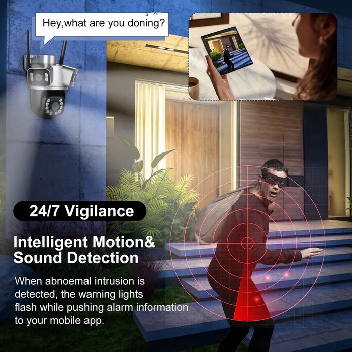 IP WIFI Камера відеоспостереження Besder XM78 12МР ТРИ обєктива ICSEE