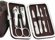 Zestaw do paznokci - przybornik do manicure w etui 7 elementów.