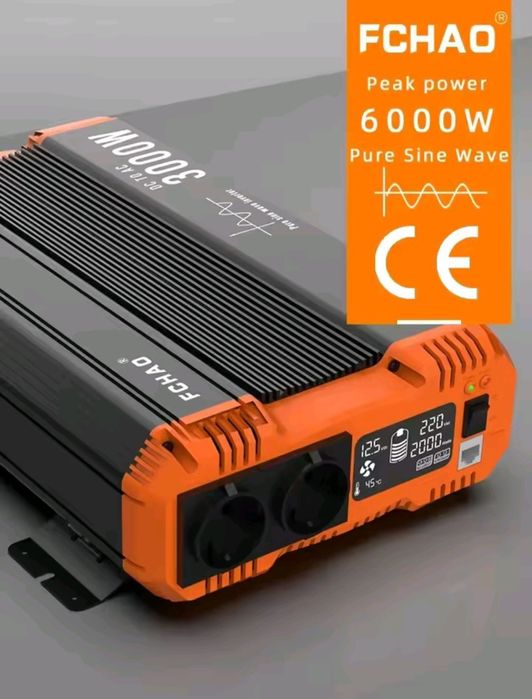 Фирменный мощный инвертор FCHAO KSC-3000W с 12Vна220V чистая синусоида