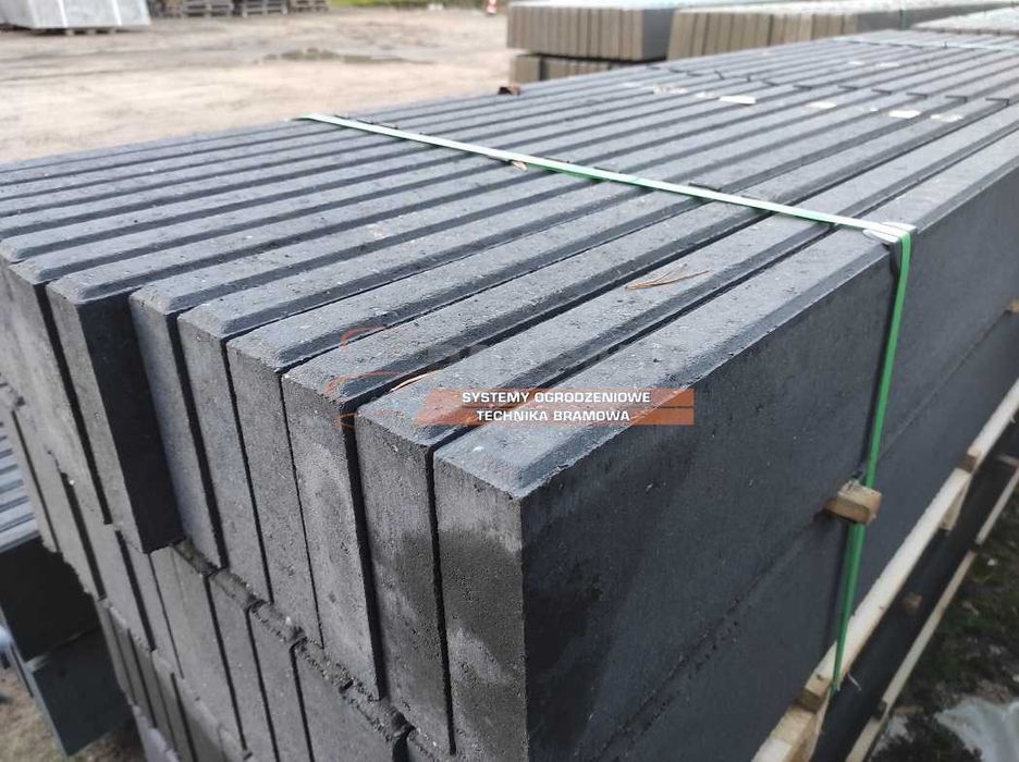 GRAFITOWA PODMURÓWKA płyty betonowe antracyt Z WIBROPRASY | Bydgoszcz