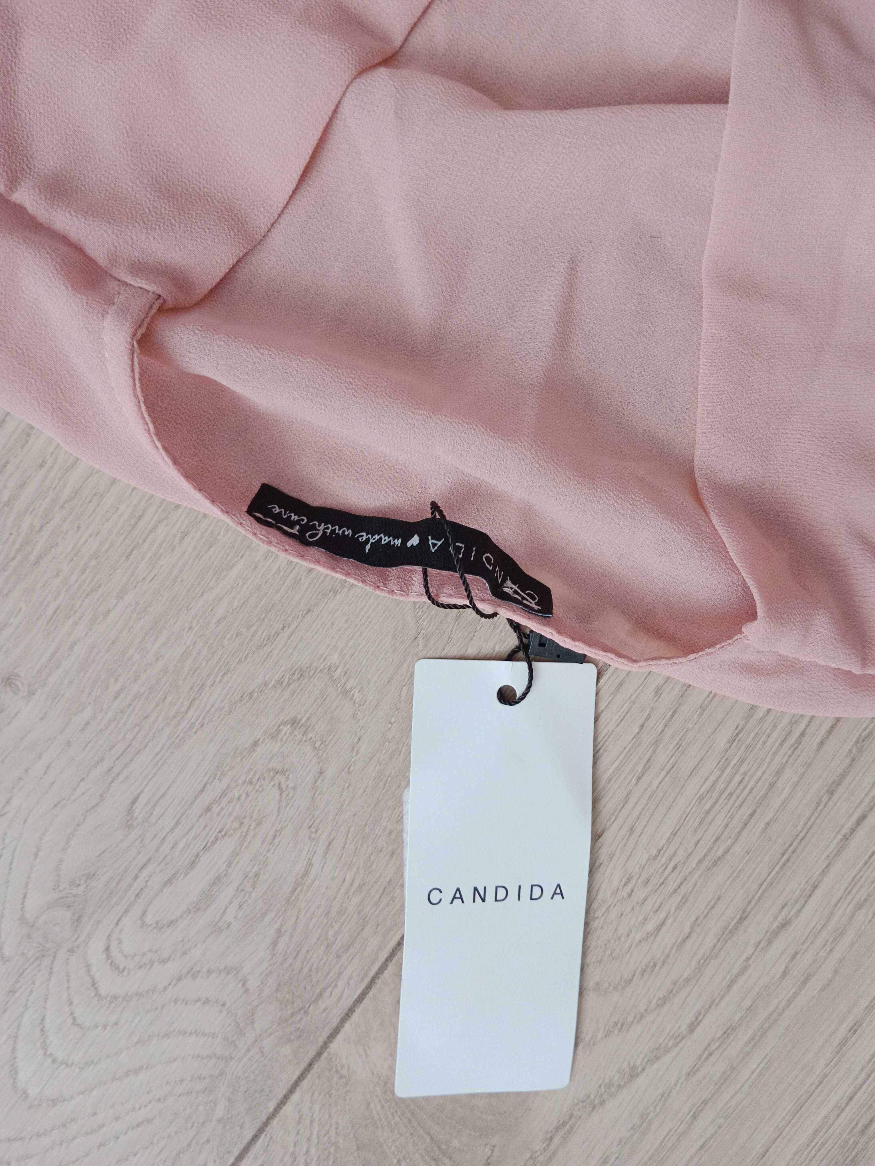 Candida S/36Nowa elegancka pudrowa włoska koszula S