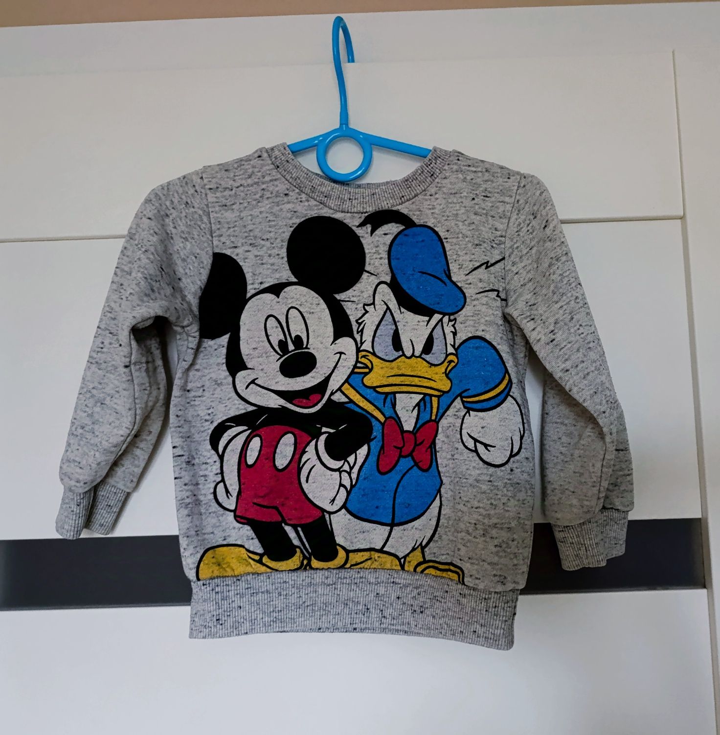 Szara bluza dziecięca, Myszka Miki, Kaczor Donald, 2/3 lata, Disney