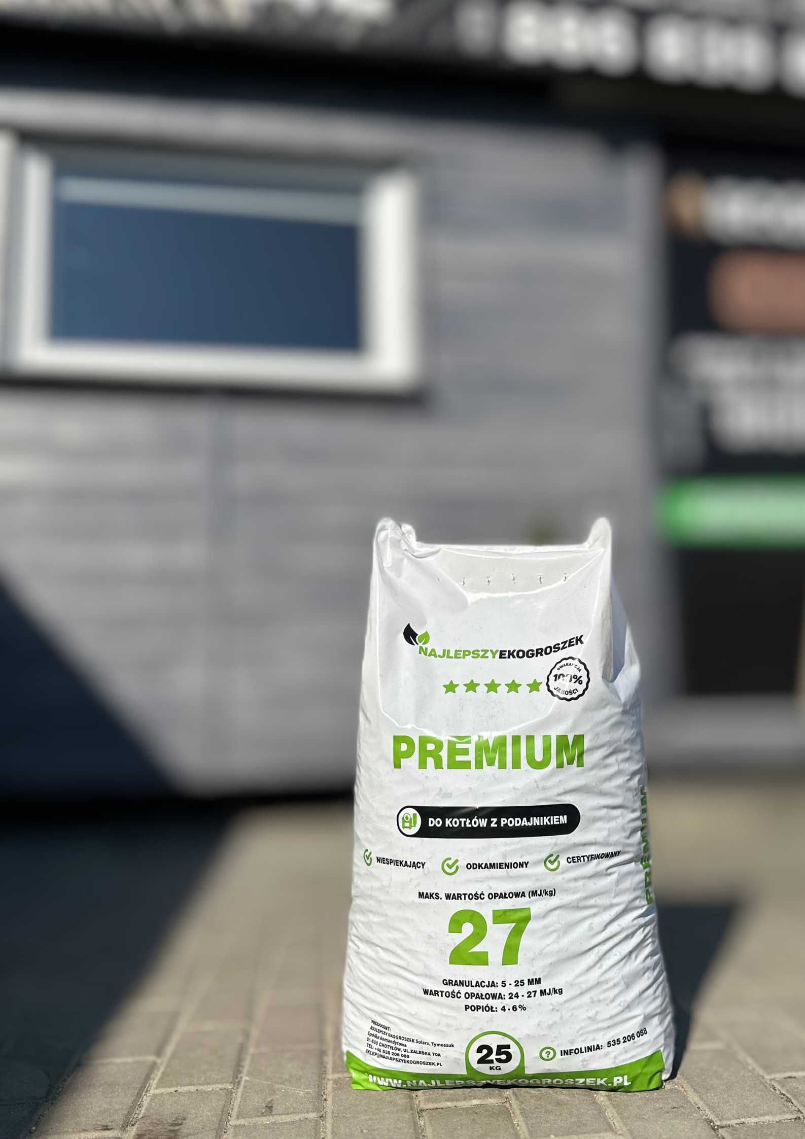 Ekogroszek Premium 25-26 Mj/kg najlepszy ekogroszek