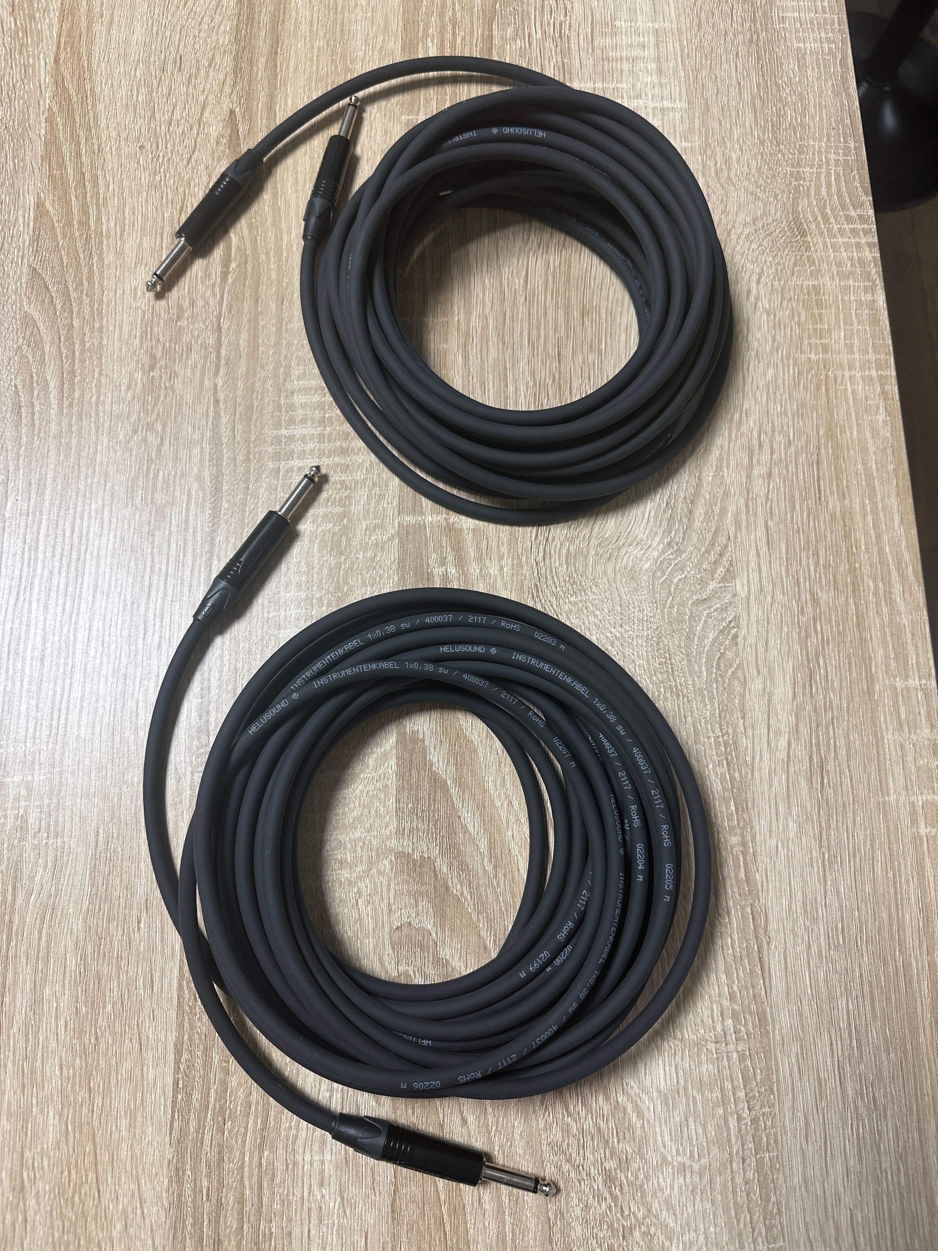Kabel gitarowy Helusound  2x10 m. Neutrik