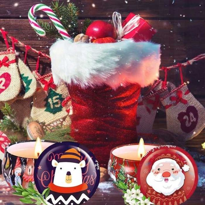 Świeczki Zapachowe Sojowe Naturalne Świąteczne Zestaw Prezentowy 12 sz