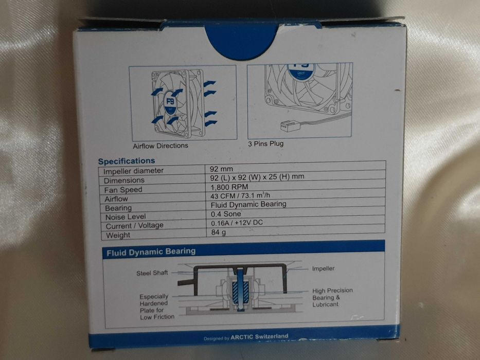 PC Fan Ventoinha PC Arctic 92 mm • Nova