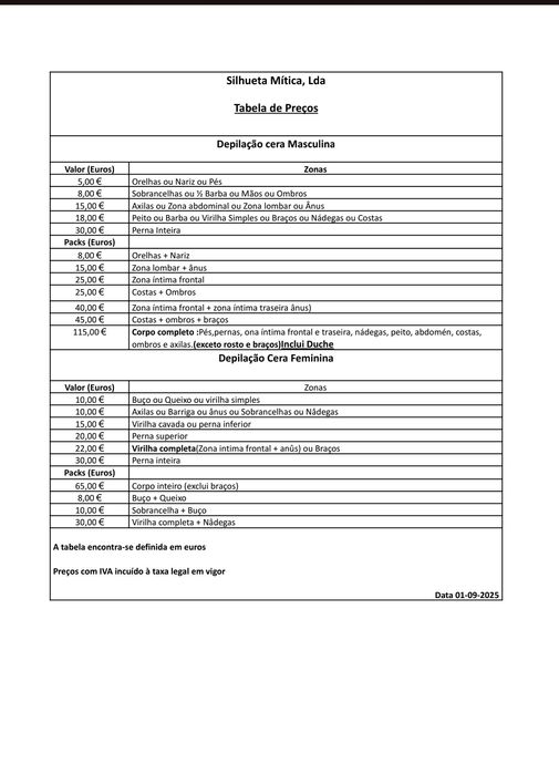 Depilação integral masculina