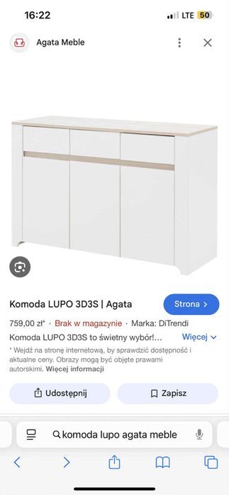 Sprzedam komode dla dziecka