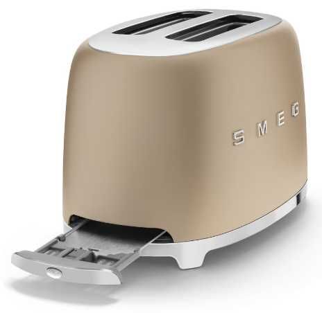 Тостер SMEG TSF01CHMEU матовий шампань смег TSF01