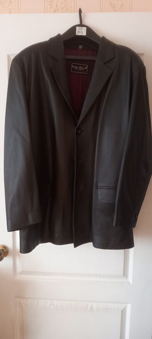 Пиджак мужской, кожаный, новый