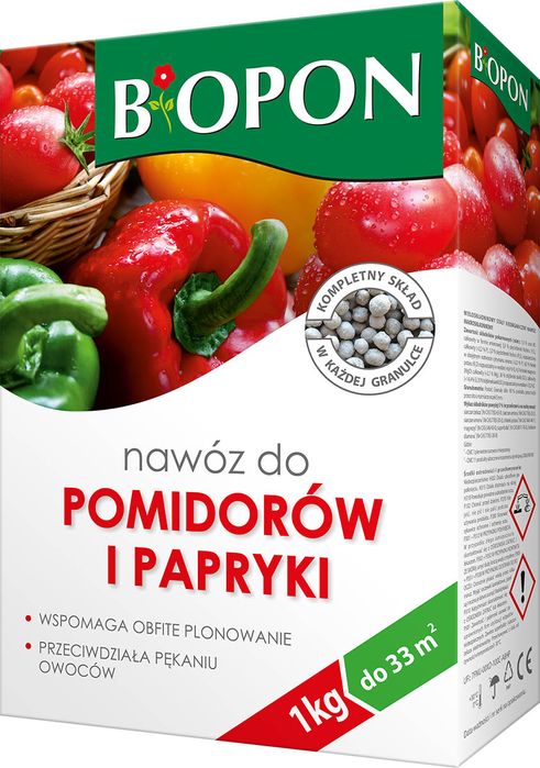 Nawóz do pomidorów i papryk 1 kg + eliksir do storczyków BIOPON