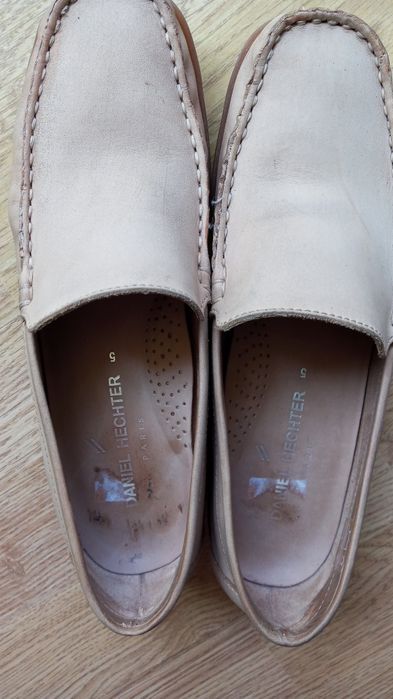 Daniel Hechter beżowe mokasynu ze skóry rozm 5