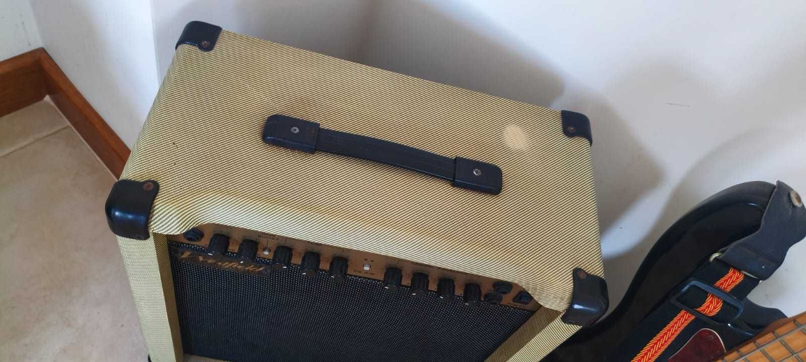 Baixo elétrico e amplificador Westfield /viola/guitarra