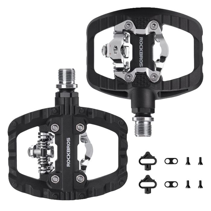 Pedały Rowerowe Mtb Platformowe Spd Dwustronne Nylonowe Rockbros Pd303