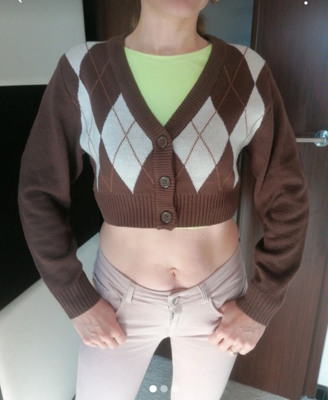 Sweterek w romby H&M r. Xs