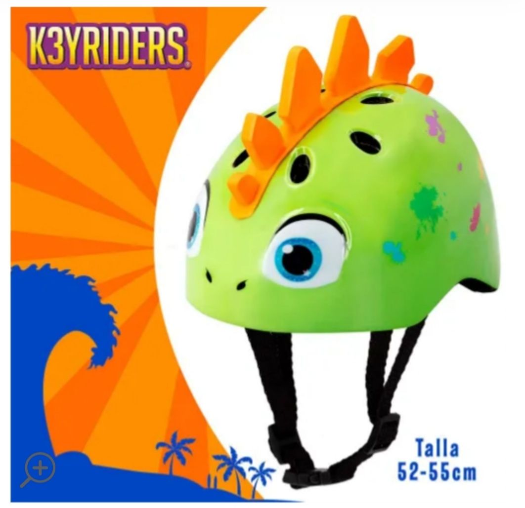 K3riders capaçete junior Dinossauro (novo)