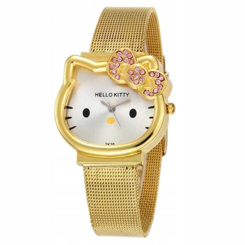 Zegarek Hello Kitty Na Bransolecie Żółty