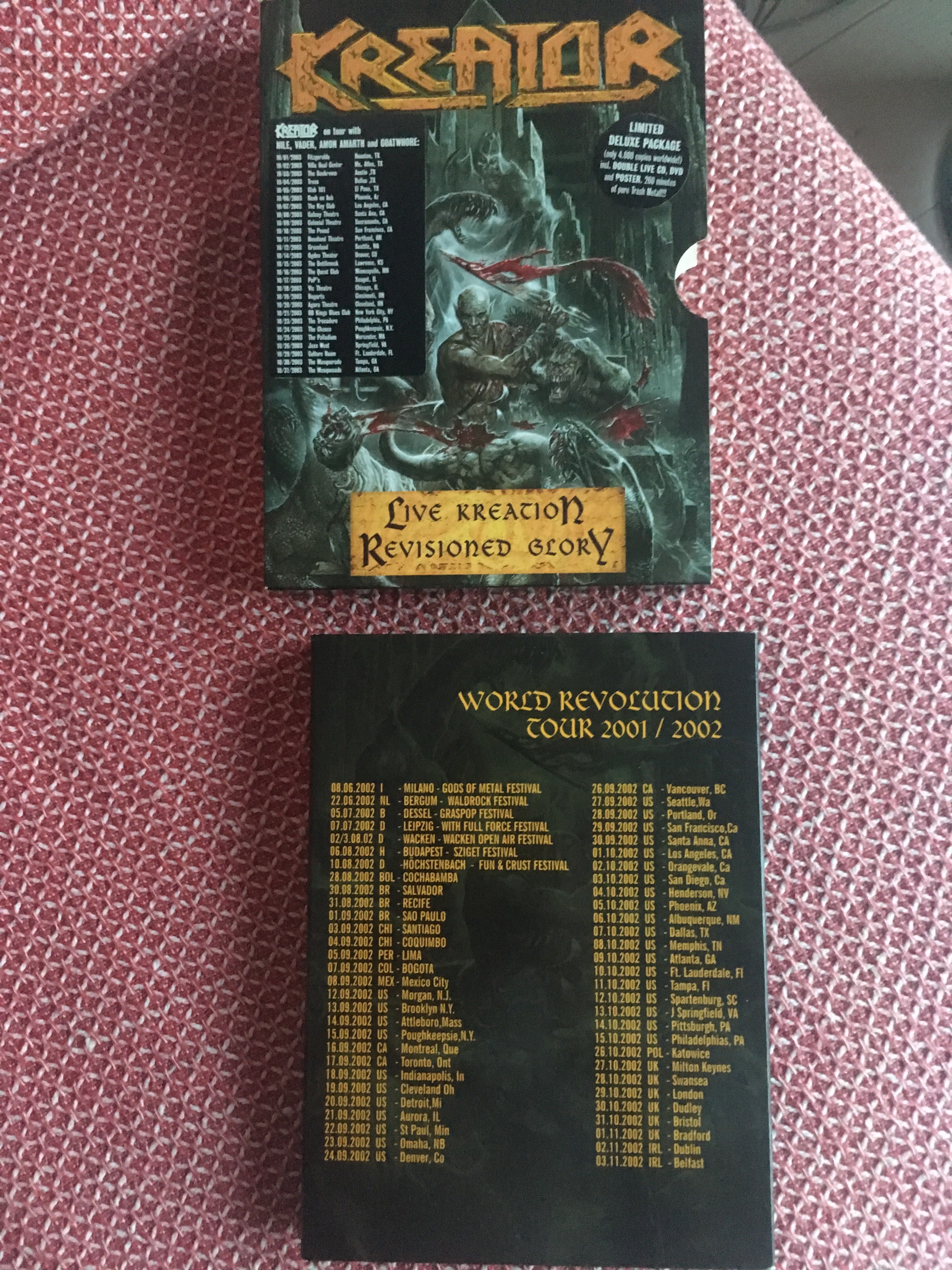 Kreator ‎– Live Kreation: Revisioned Glory 2CD e 1dvd