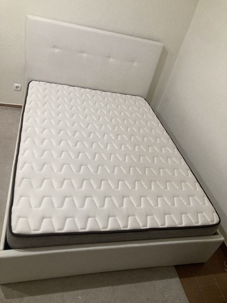 Cama casal com colchão Santi D’ Itália Visco Slim 190x140