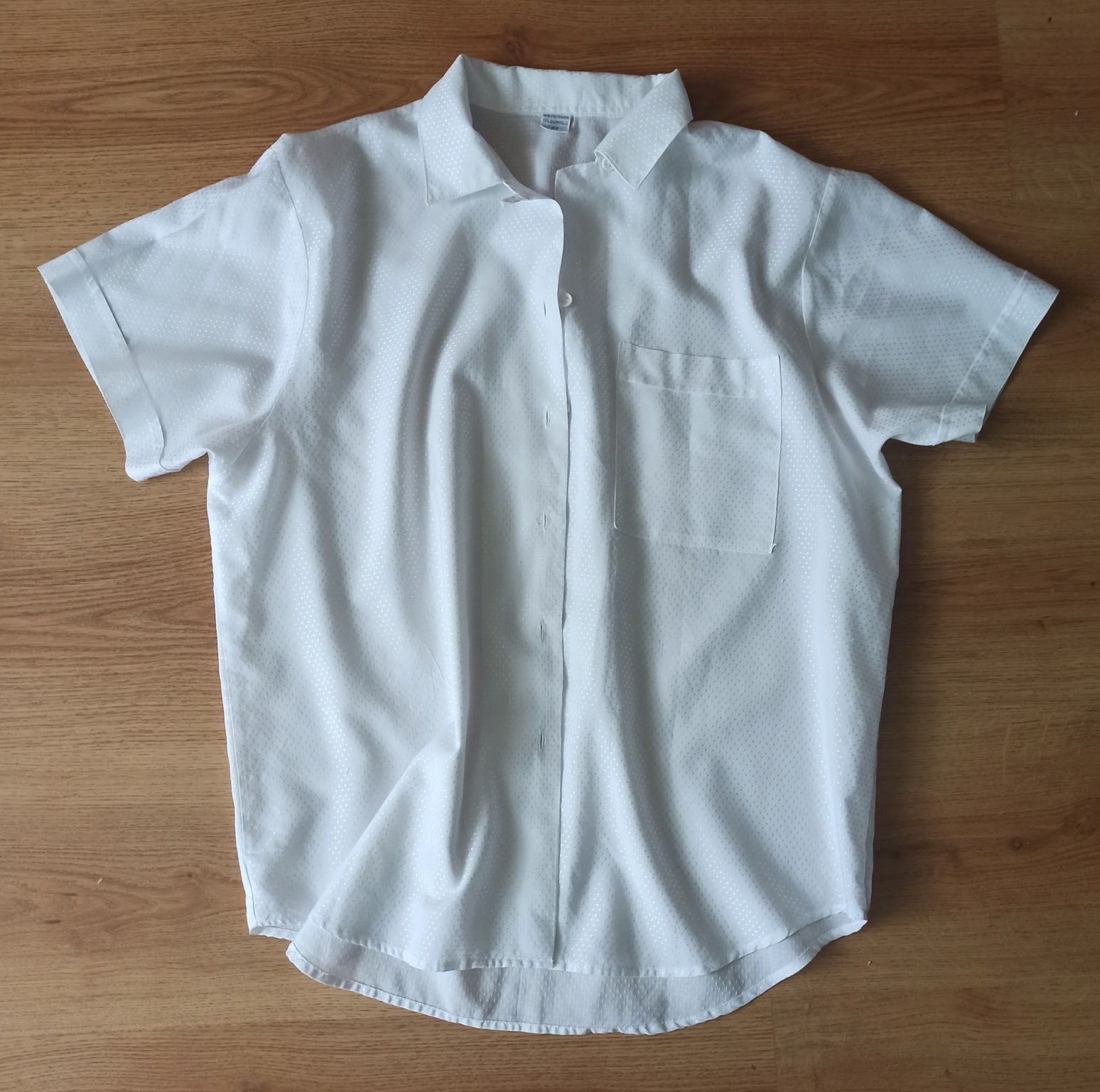 Biała bluzka koszulowa damska r.44