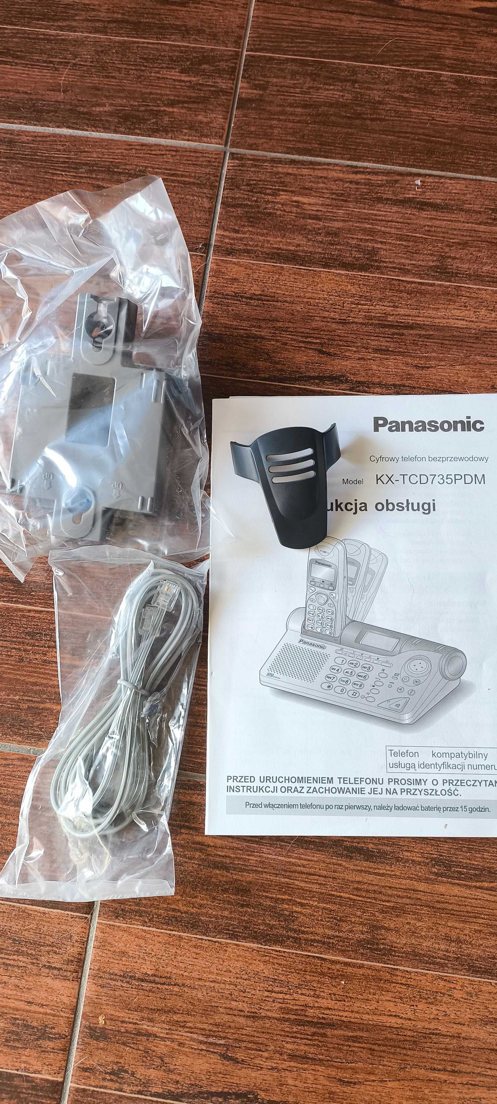 Panasonic KX-TCD735PD cyfrowy tel bezprzewodowy z automatem zgłoszenio