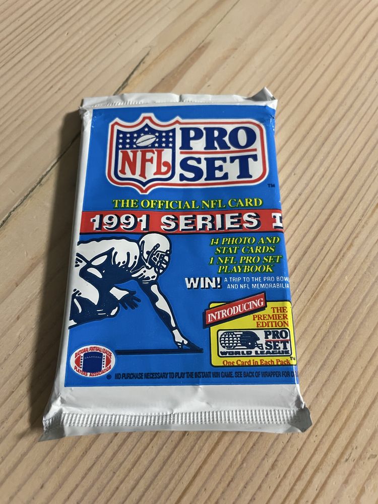 Karty premium kolekcjonerskie NFL PRO set z 1991 r.