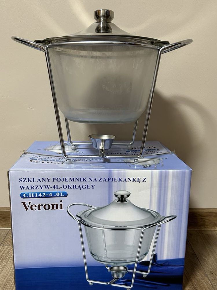Szklany pojemnik na zapiekanke z warzyw Verini 4 l.