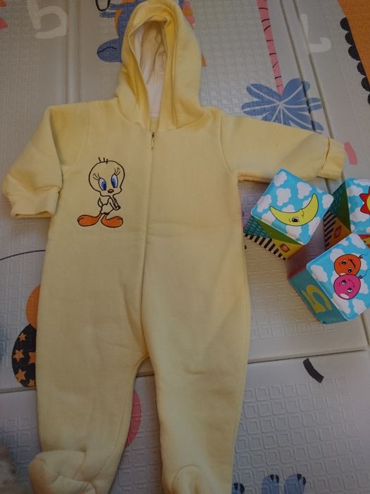 Демісезонний ромпер на флісі, ріст 62-68 , на осін