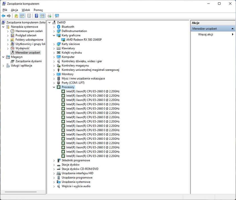 Komputer DELL precision t3600 xeon / 32gb ddr3 / rx580 8gb