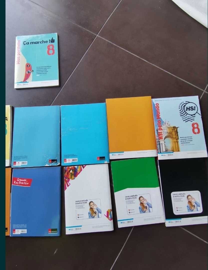 Manuais e Livros de fichas do 8°Ano