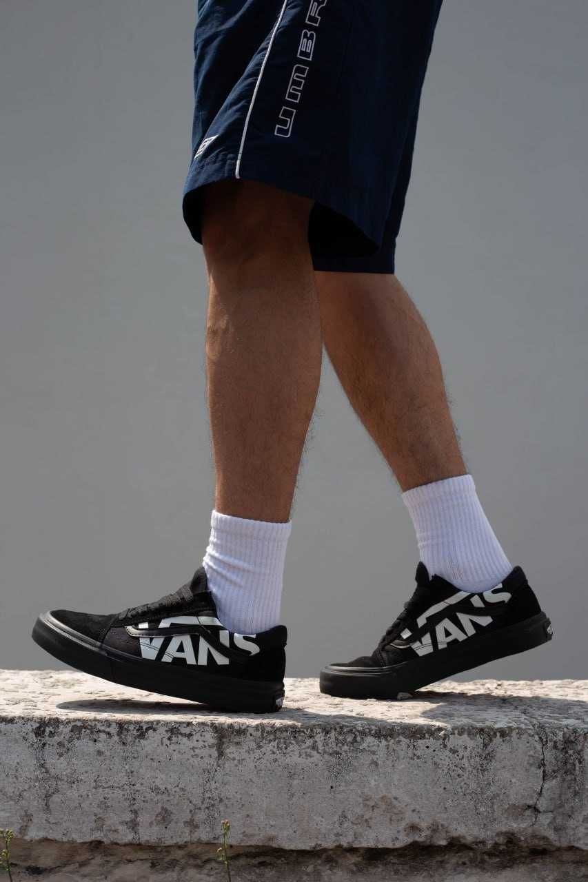 Чоловічі кеди Ванс олд скул Vans Old Skool black white РОЗПРОДАЖ
