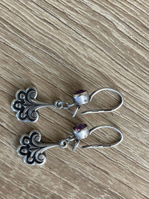 Серебряные серьги 875 СССР